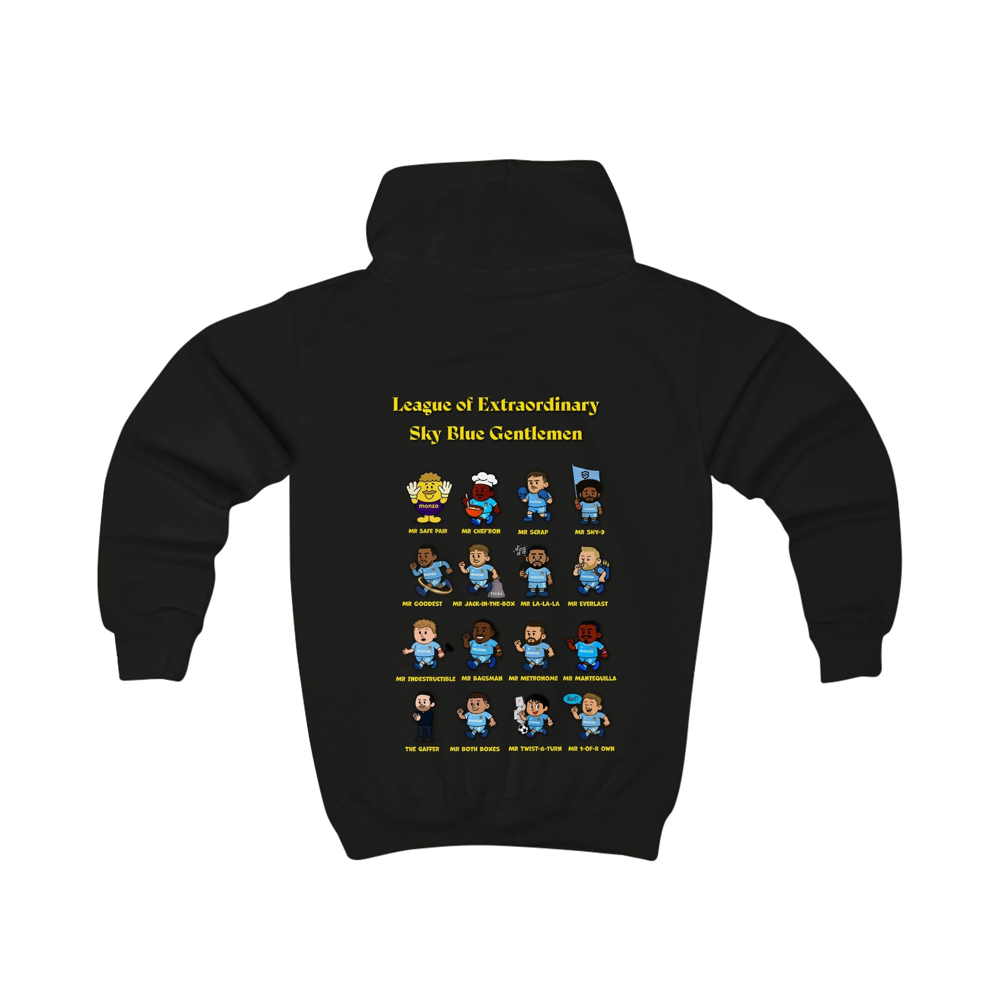 Kids League of Extraordinary Sky Blue Hoodie — Sky Blues 2025/26 Team of Legends
