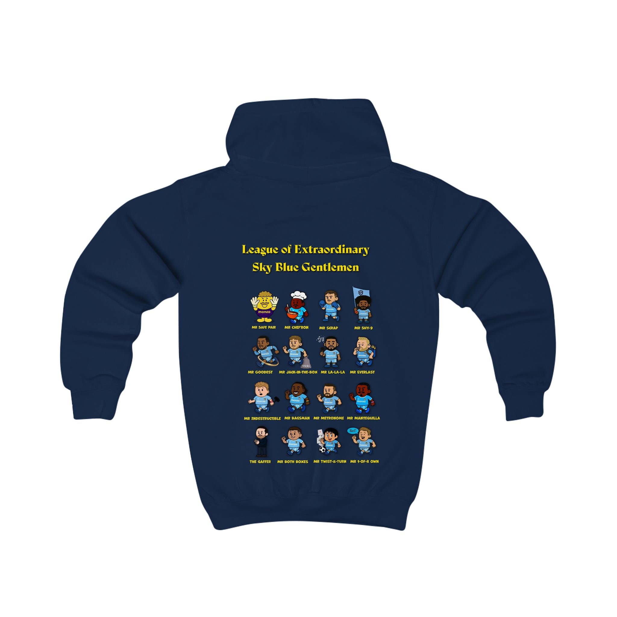 Kids League of Extraordinary Sky Blue Hoodie — Sky Blues 2025/26 Team of Legends